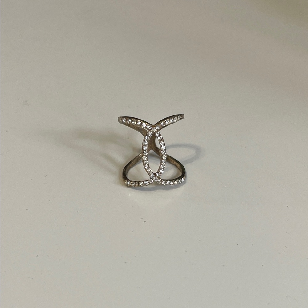 Gold Ring with Crystal Accents